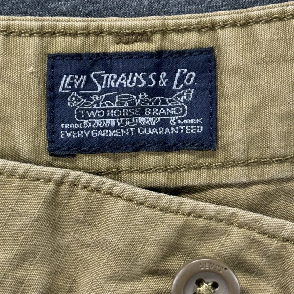 Levi's Cargo Shorts Mens 38x9 Brown Ripstop Workwear Utility Hike‎ Camp Outdoors